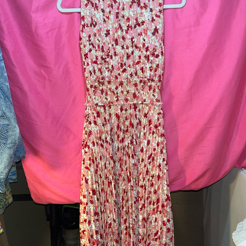 Nanette Lepore Pink Floral Midi Dress
